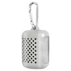 便攜式涼感運動毛巾，消暑速乾，附矽膠收納盒，居家健身必備, 1個, 時尚灰