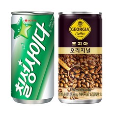 칠성사이다 190ml(30캔) + 조지아 175ml(30캔) 60캔, 60개, 190ml