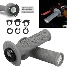 NIBBI 오토바이 그립 핸들 바 범용 모토크로스 잠금온 세트 혼다 EXC CRF YZF KXL RM 7/8 인치 오프로드, 03 Grey