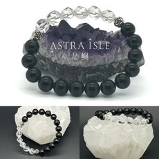 【防小人黑科技】黑碧璽手串/無堅不摧/附黑碧璽鑑定證書, 1個, （A）「防煞避邪能量放大」黑碧璽+白水晶