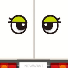 LQ 화물차 후방 왕눈이 반사스티커 280x280mm 대형반사지