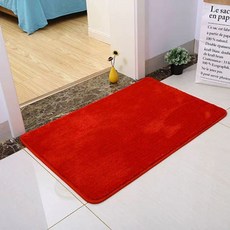 단색 컬러 대형 자취필수템 러그 현관 발매트 욕실 화장실 미끄럼방지, 1개, O. 빨간색
