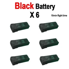 Z908 PRO MAX RC 비행기 용 Pro 배터리 3.7V 2000MAh Oringal 그레이/블랙, 01 Z908 Black BatteryX6