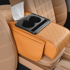 차량 콘솔 테이블형 멀티 수납 쿠션, 01.맘편한쿠션라이트브라운