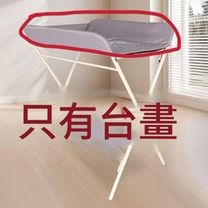 Honey baby 嬰兒多功能護理臺 換尿布撫觸洗澡 可移動收納, 三邊圍擋莫灰色 檯面 無兜, 1個