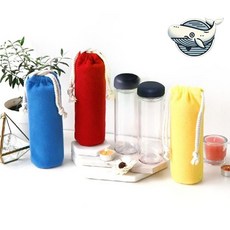 극세사 음료수병 파우치 가방 세척 간편 수납 보관케이스 보틀삭스 마이보틀케이스 보틀주머니 보틀보호 물병세트 물통가방 트라이탄물병 빨대물병 빨대물통 파우치 면파우치 네오프렌파우치 네, 극세사파우치(블루)