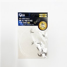 피싱템 한치 다단 채비 직결채비 이카메탈 오모리 채비 오징어, 6세트, 2개입