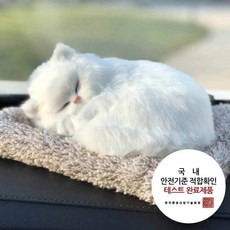 차량용탈취제 대형 흰색고양이 리얼펫 rkr17585nn, 1개, 단일