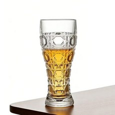 啤酒杯 玻璃啤酒杯 收腰雕花精釀扎啤大容量套裝酒吧專用果汁輕奢飲料杯, 1個, 啤酒杯,一隻裝優惠裝