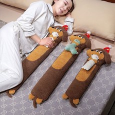 卡通臘腸狗毛絨長條注水熱水袋 冬天暖床加厚專用超大號暖水袋 - 臺灣出貨, 1個, 奶咖抱抱貓熱水袋殼（不含熱水袋）,26*20cm