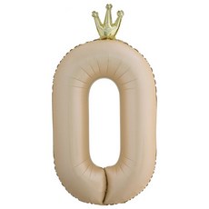 이벤트홀릭 대형 왕관 숫자은박풍선 라떼, 0