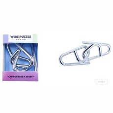 메탈와이어퍼즐 더블에이라이트블루 2단계 두뇌개발 입체퍼즐 금속퍼즐, 퍼즐, 단품
