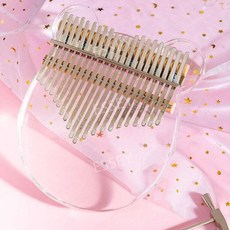 투명 칼림바 17음계 손가락피아노 장난감 어쿠스틱, M. 크리스탈 팬더 헤드 21톤, 1개
