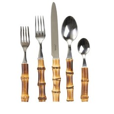 줄리스카 크래식 뱀부 커트러리 (Natural Bamboo 5pc Place Setting), 1세트