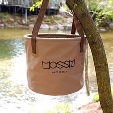 MOSSY 싱크백 설거지 가방 다용도 버킷, 라이트브라운, 사각 13L