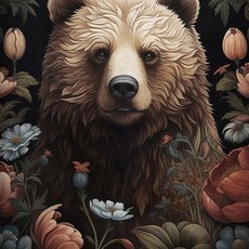 토끼 소박한 너구리 개구리 양 사슴 곰 여우 숲 포스터 페인팅 인쇄 거실 홈 장식, 14. 16