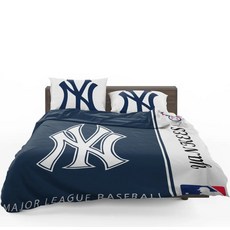 MLB 뉴욕 양키스 이불 배게 커버 세트 - 싱글 더블 사이즈 New York Yankees, 포함