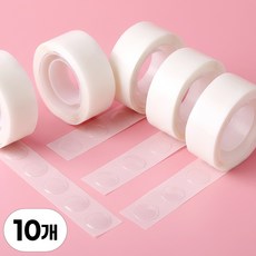 원형양면테이프 얇은 접착 풍선 테이프 고정 스티커, 10개, 투명