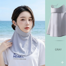 버딩 자외선차단 UV차단 쿨 스포츠 자전거 등산 골프마스크, 1개, 라이트그레이