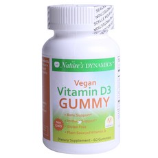 Nature's DYNAMICS 素食維他命D3軟糖, 60入, 1個