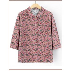 할머니 꽃무늬 7부 셔츠 시원한 여름옷 남방