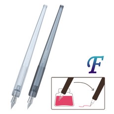 PILOT 이로우츠시 레진바디 투명 딥펜, 클리어블랙 (투명 딥펜), F