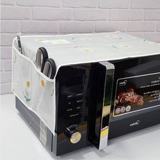 주방 인테리어 소품 PEVA 전자레인지 덮개 국화 수납 포켓 먼지 가리개 가전 커버