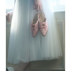 솔트앤초콜릿 스틸레토 더블 리본장식 슬링백 412412002 4cm 535081