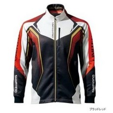 SHIMANO SH-031M 釣魚衫 L號 黑紅色 乾爽抗UV