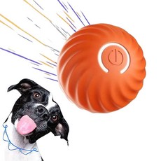DIGIPIC 반려동물 스마트 자동 장난감 토이볼 움직이는 강아지 고양이 애견 반려견 러닝볼 셀프 무방 공, 오렌지, 1개