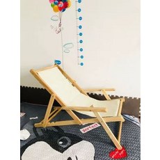 등받이의자 썬베드 카페 인테리어 리조트, 1개, 팔걸이 스타일 내추럴 우드 프레임 +