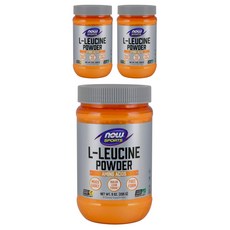 NOW Foods L-白胺酸粉, 3個, 255克