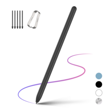 잼제이크 삼성 갤럭시탭 S펜 S6~S11시리즈 호환 와콤 EMR 방식 터치펜 P1, 1개, 블랙