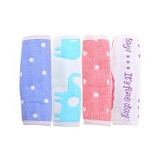 寶寶紗布口水巾 多層棉質吸水方巾, 女寶寶-隨機6條入-F, 1個