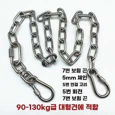 체인 쇠사슬 진돗개 체인대형견 강아지 스텐 농촌, E. 5mm 두께 대형견용, E. 2.5m, 5mm 두께 대형견용
