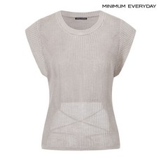 [백화점 홈쇼핑 정품] 미니멈 [미니멈 에브리데이]베이직 크로스 백 끈 라운드 반팔 니트 (EC2KT041D)