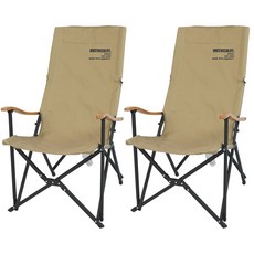 원스위크라이프 롱 릴렉스 캠핑의자 특대, 베이지, 베이지 x 2개