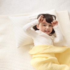 마이러블리 워싱누빔 자수 유아 어린이 낮잠 키즈 순면 아동 베개 (솜포함), 01.아이보리