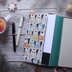 北極熊 文庫本 書衣 書套 可調式 布書衣 A6 A5 B6 50K 25K 32K 20K 16K A4, 1個