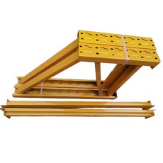 타이어 보관 랙 벽걸이 거치대 정리대 카센터 정비소 진열대 자동차 바퀴, 옐로우+1.5m, 1개