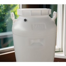 50L 塑膠儲物桶, 白色, 1個