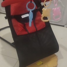 흔들의자 접이식 흔들침대 흔들요람 신생아흔들침대, 신형 음악형+블랙 더블 메쉬+사계절