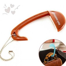 카페용 사무실 걸이 수납 휴대용 고리 거치대 핸드백 테이블 후크 접이식 가방 책상, 1개, 브라운