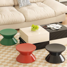 로얄다이아 모래시계스툴 미드센추리 모던 빈티지 뉴트로 포인트 체어 인테리어의자 미니 스툴 간이 보조의자, 1개, 모래시계스툴 - 브라운 2단