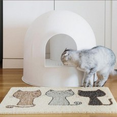 스크래치 패드 고양이 화장실 모래 매트, 1개