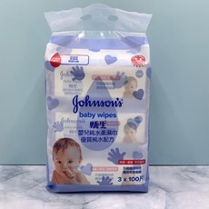 嬌生嬰兒純水柔濕巾 80片/100片 3入組, 1個, 3入組-100片