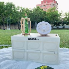 森之露 LUYING 百變折疊收納箱 (含木板) 居家露營, 白色, 1個