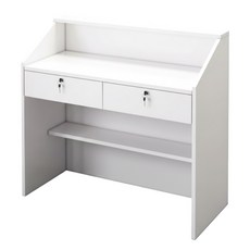 투윅스 매장용 프론트 데스크 포스대 인포데스크 포스기 카운터 계산대 테이블 안내 카운터 리셉션, 80cm, 화이트