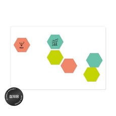 고무자석 육각 헥사보드 6장 세트 수업 회의 토론 eco*019Pm
