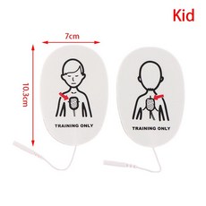 응급 처치 훈련 교체 패드 AED 훈련 장치 패치 성인 훈련 범용 트레이너 2 개, kids, kids